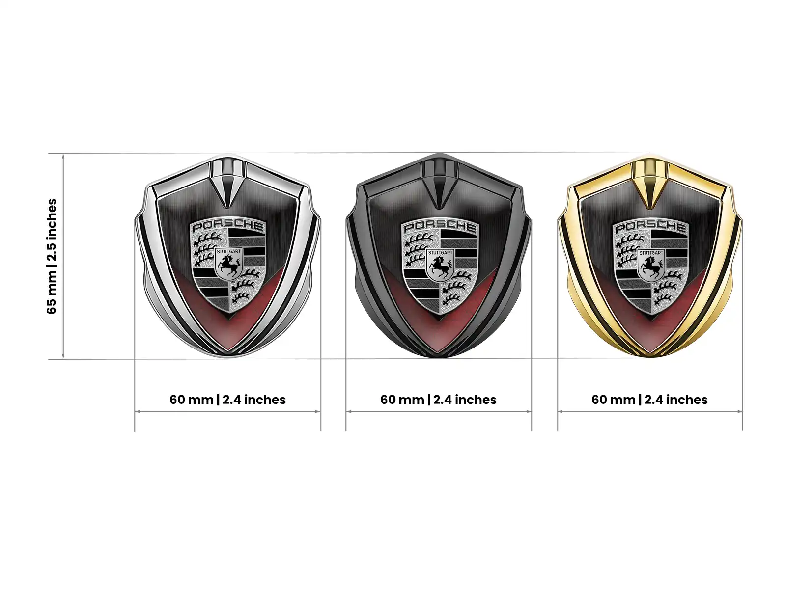 Porsche Custom Metal Emblems Customizable Force Design